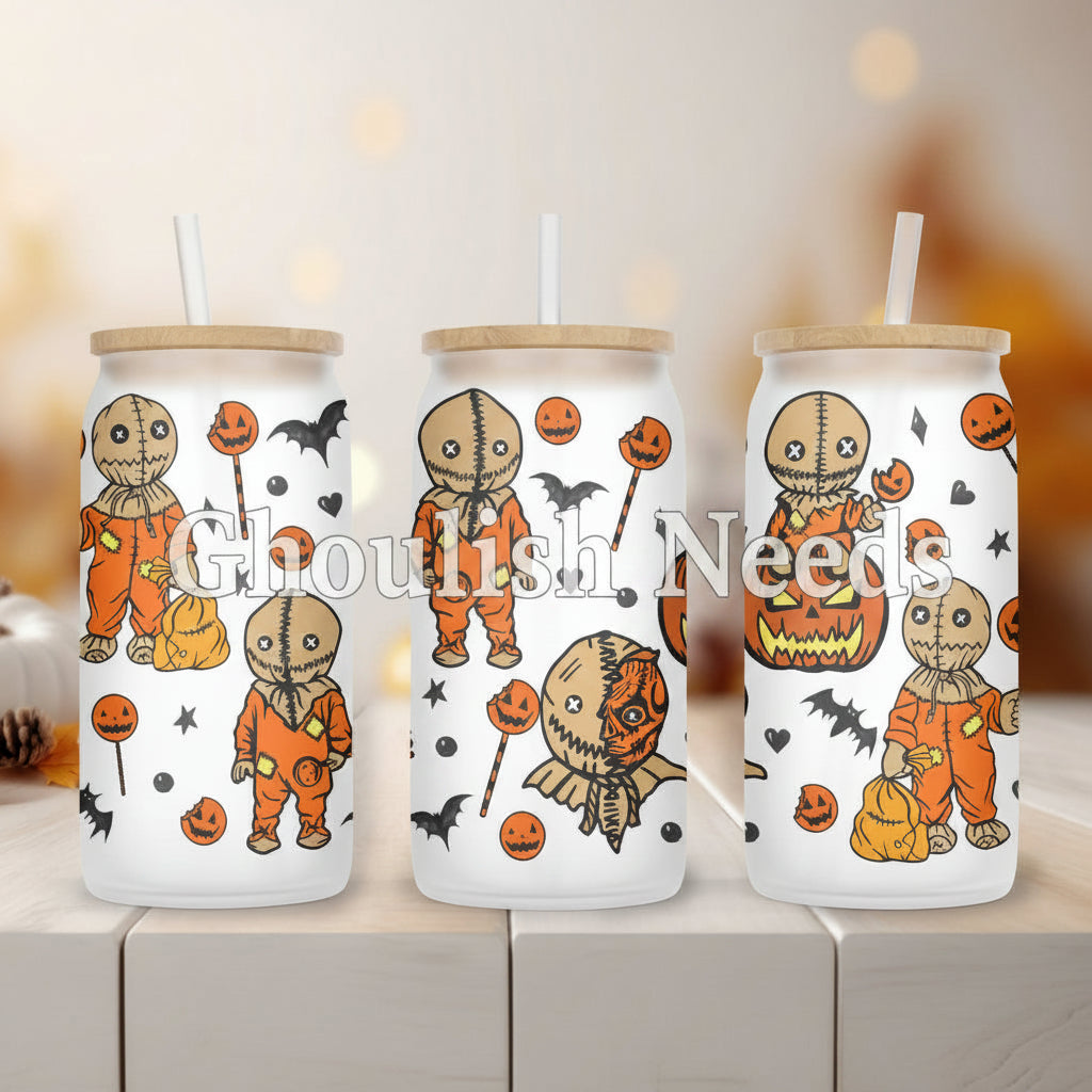 Sammy Halloween 16oz Frosted Libbey Glass