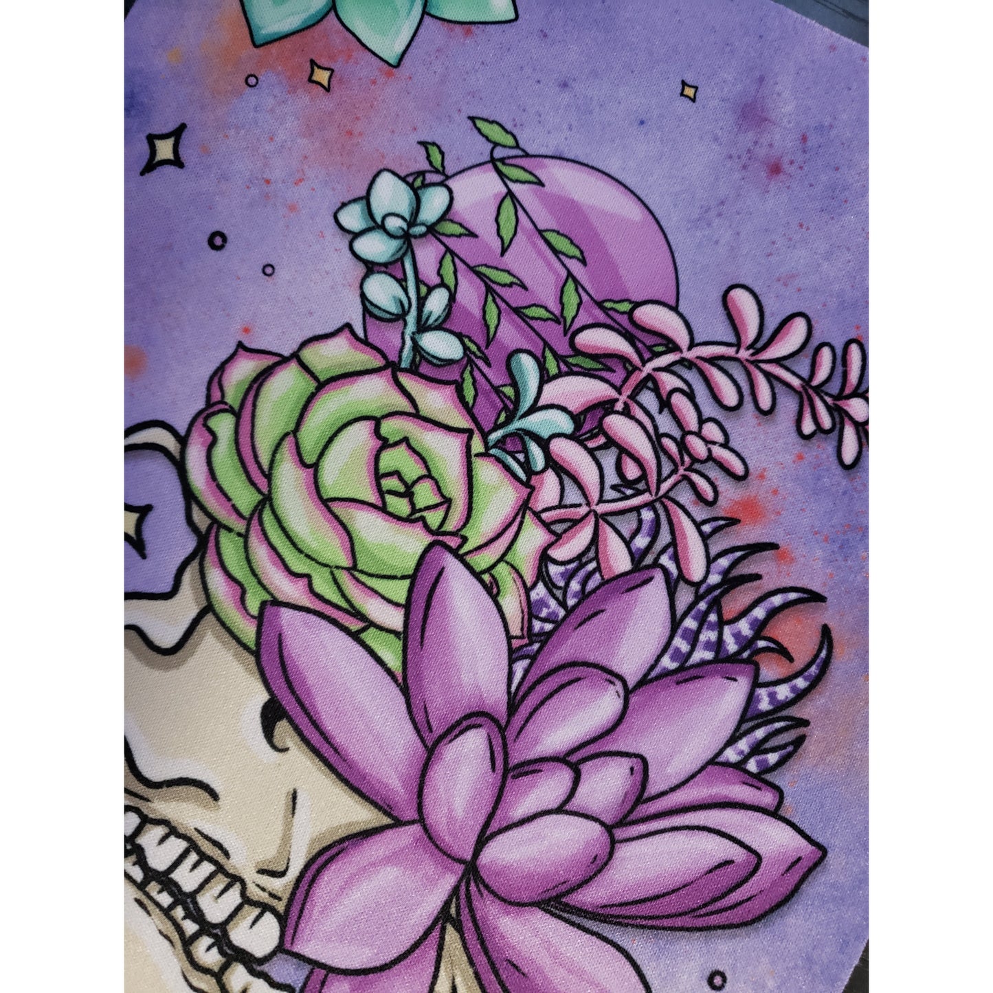 Skull Planter Mousepad mockup - Animal skull with flowers moon child design