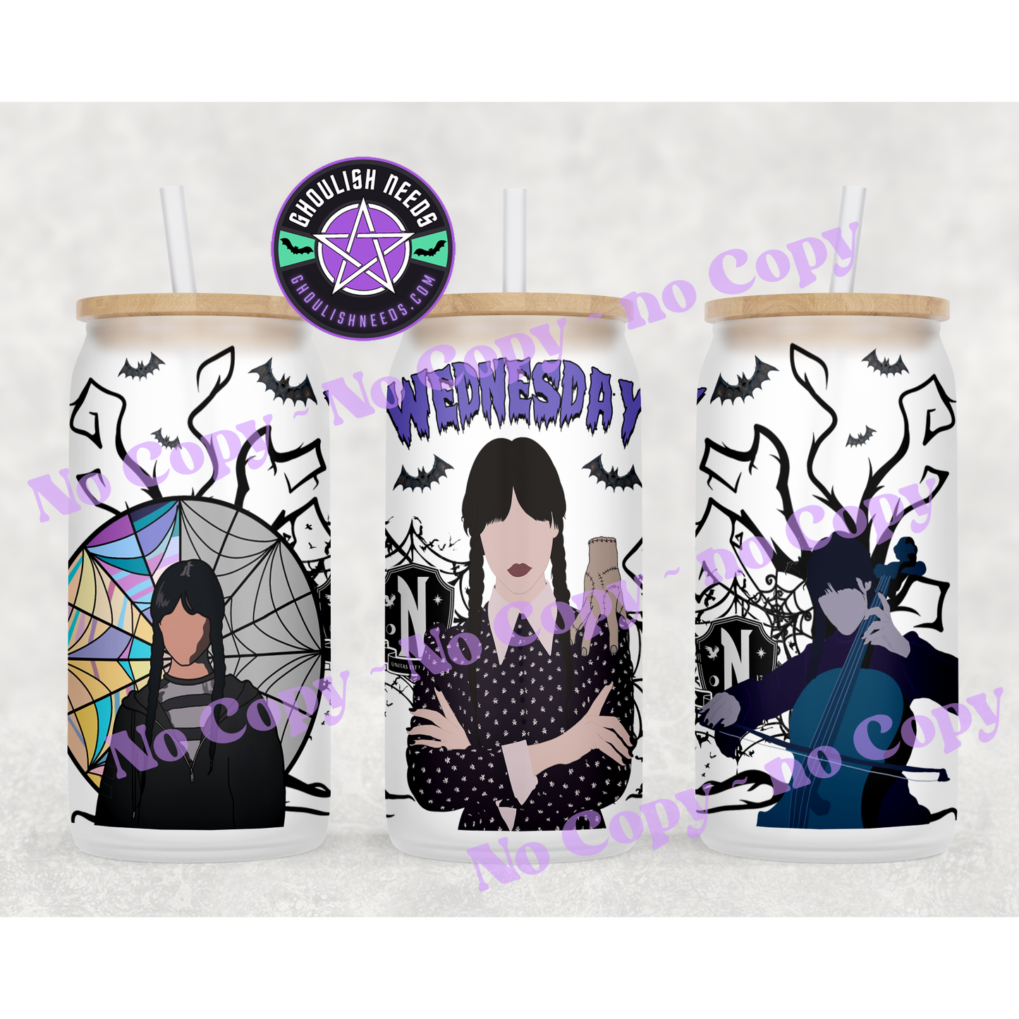 Wednesday 16oz frosted Libbey Glass