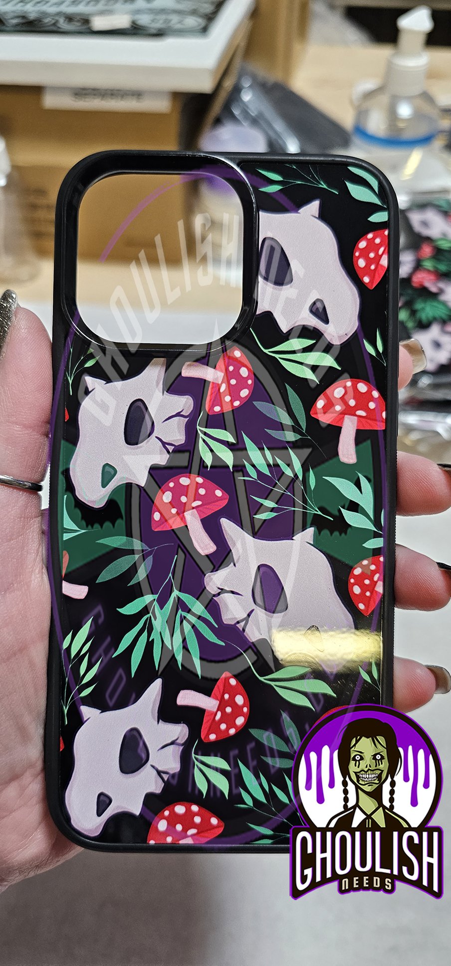 Cute Skull and mushroom pattern Phone case