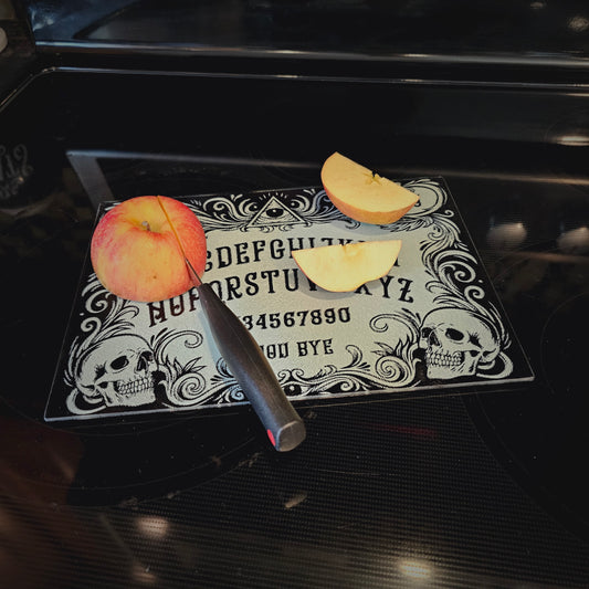 Ouija glass cutting board