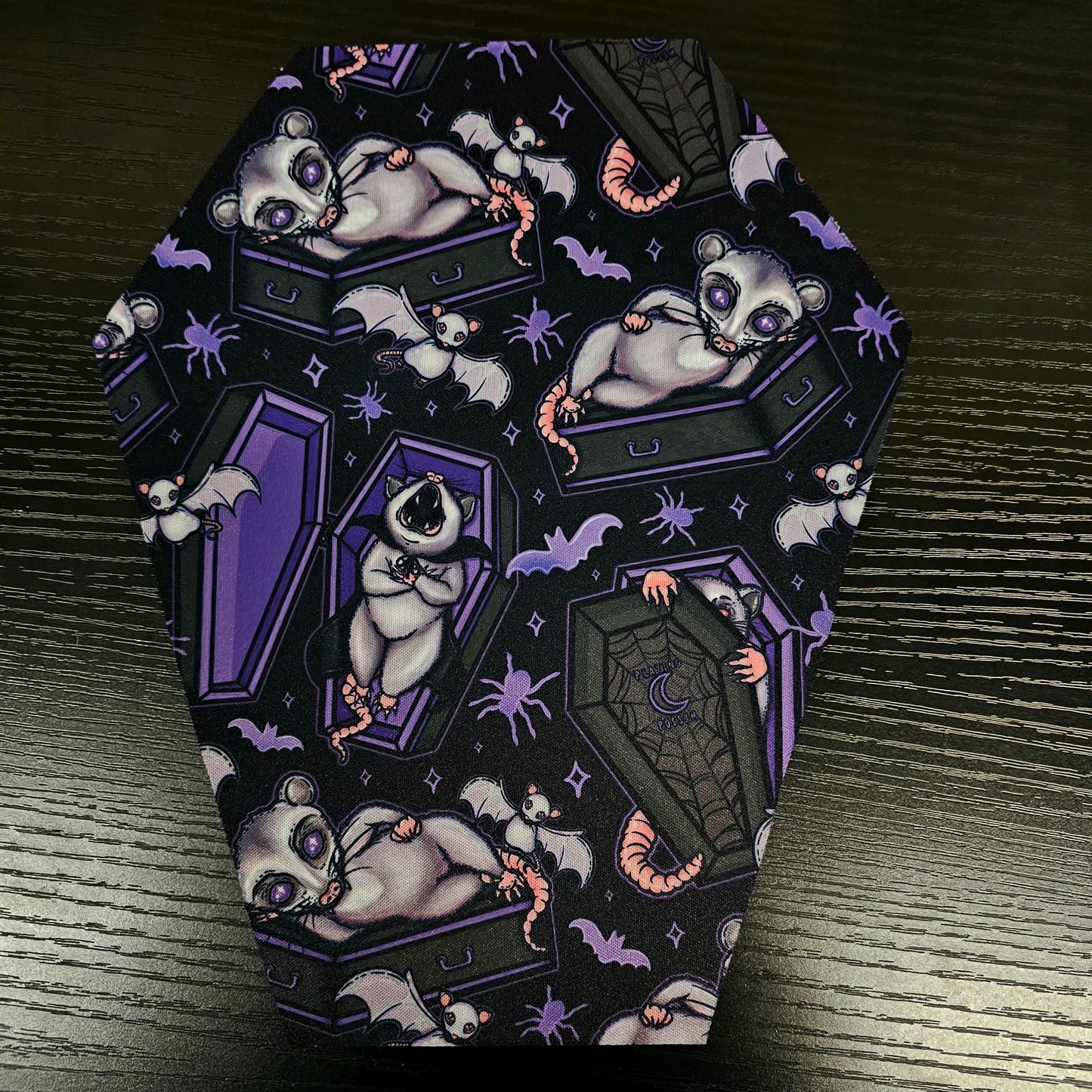 Purple Possum in Coffin, Coffin Mousepad