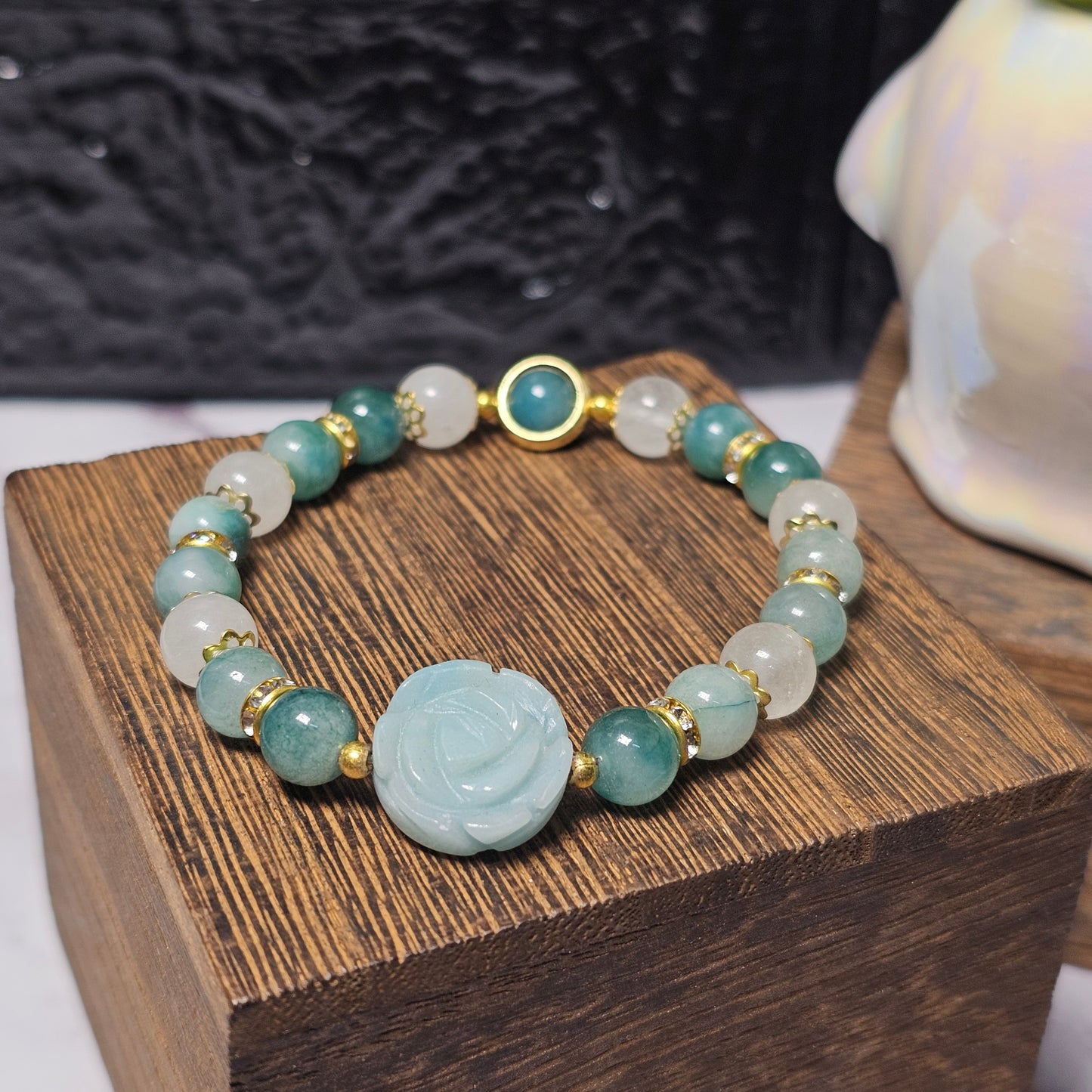 LIMITED - Falling flowers Jade Bracelet - Roughly 17cm