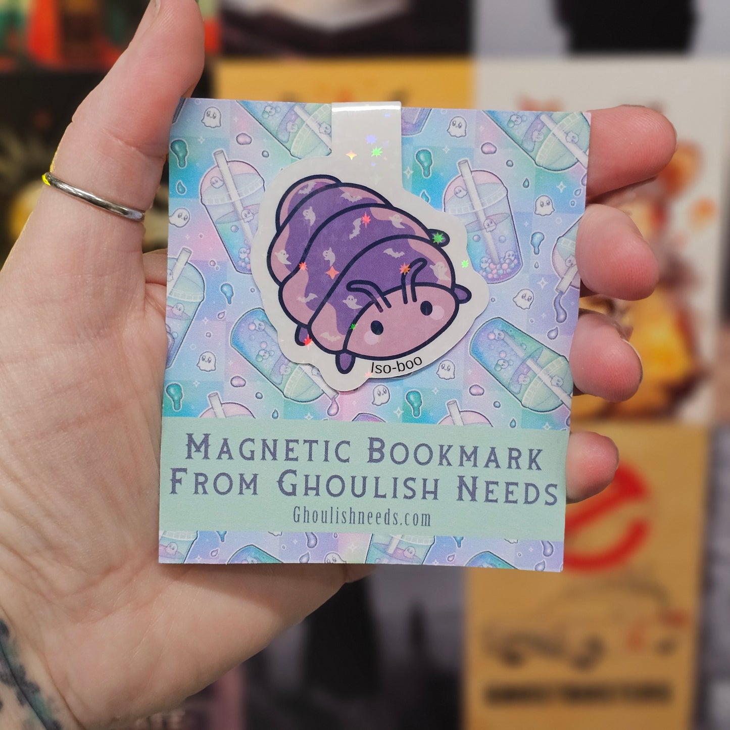 Iso-Boo Holographic Magnetic Bookmark - 1.75 inches Wide