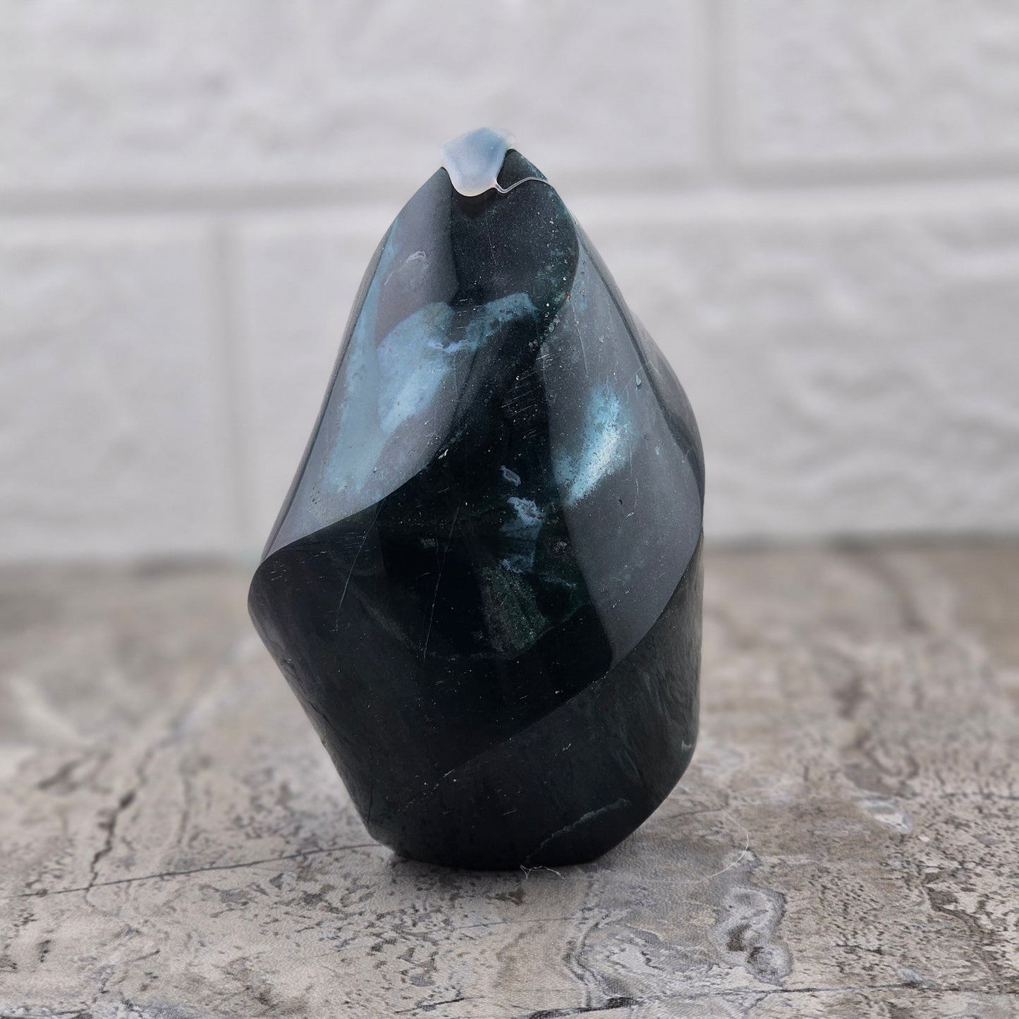 Blue Green Ocean Jasper Flame