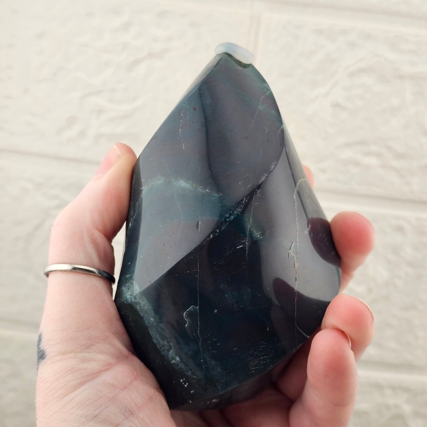 Blue Green Ocean Jasper Flame