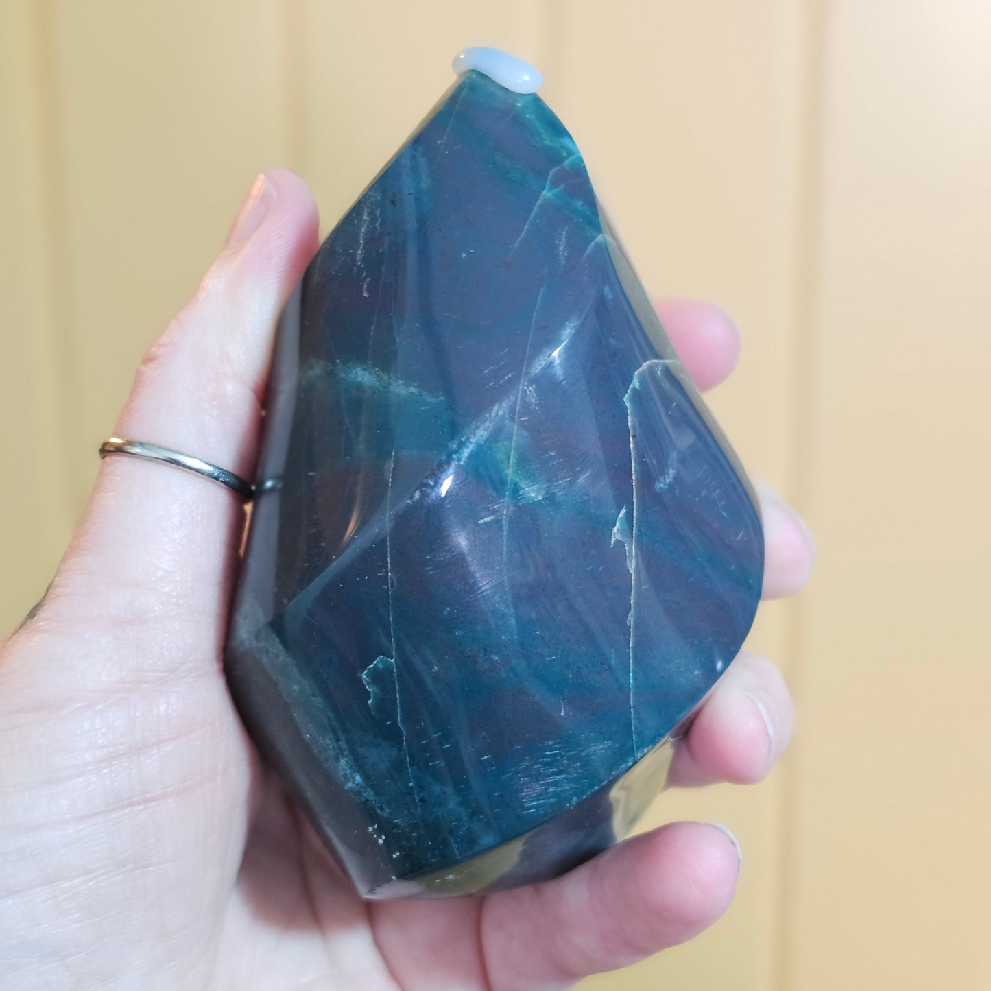 Blue Green Ocean Jasper Flame