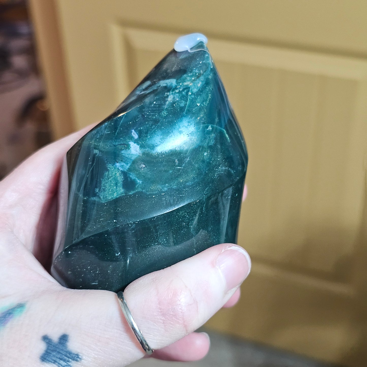 Blue Green Ocean Jasper Flame