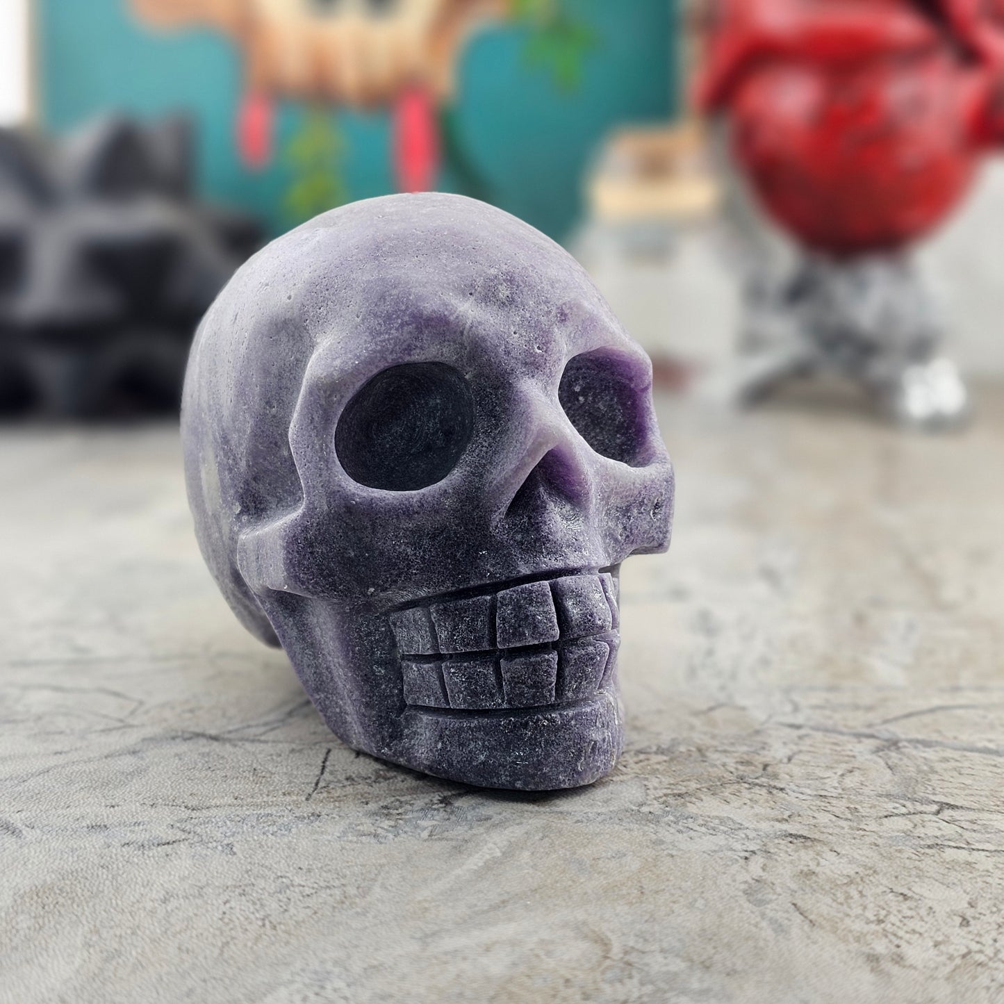 Lepidolite Large Skull