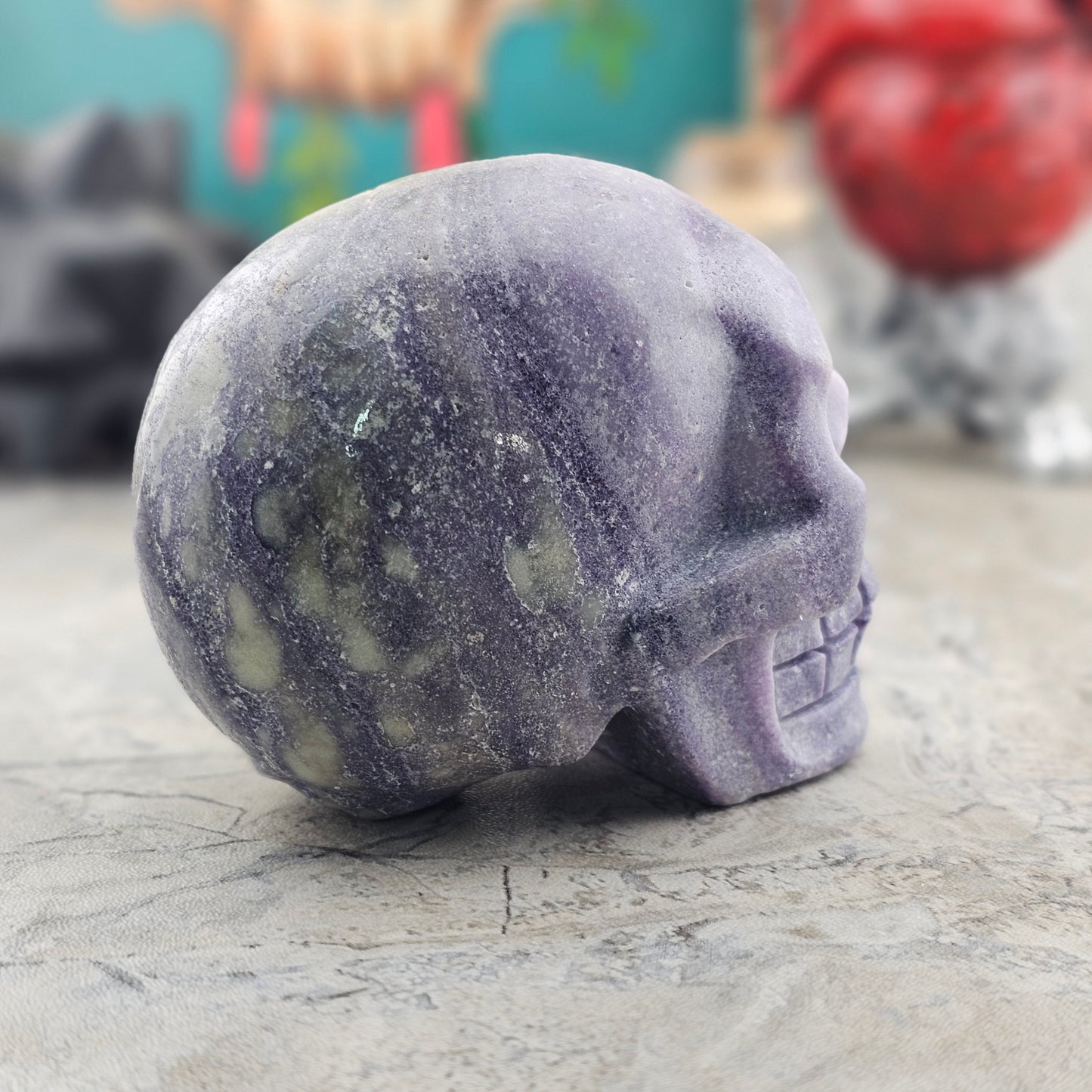Lepidolite Large Skull
