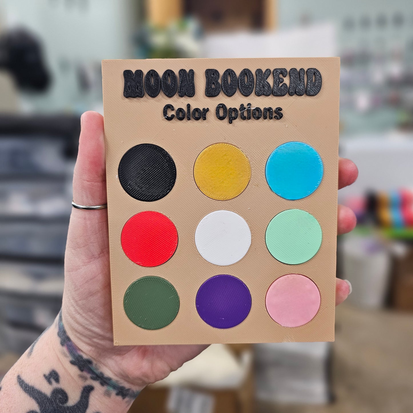 Crescent Moon Bookend - 3D Printed Shelf