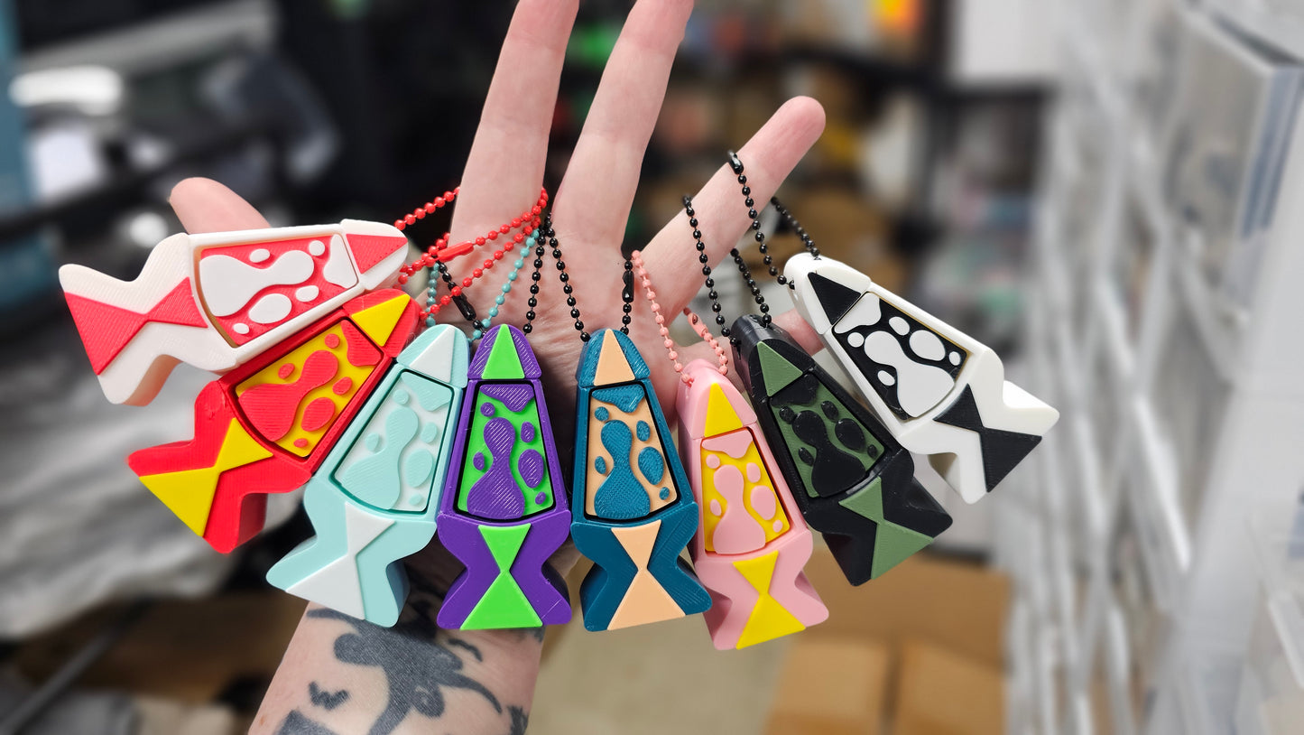 Lava Lamp Clickable Keychains