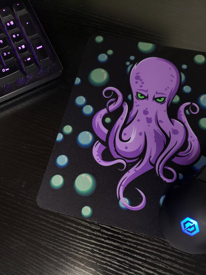 Angry Octopus Mousepad mockup - Fun octopus design on desk