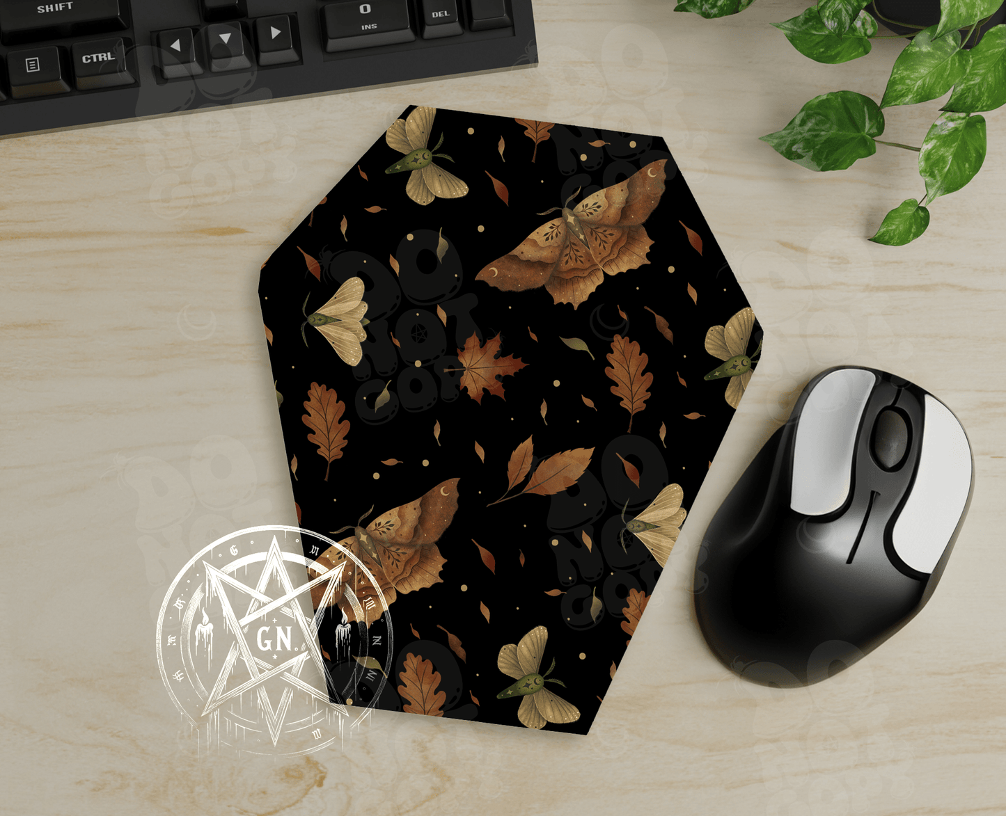 Autumn Moth Coffin Mousepad