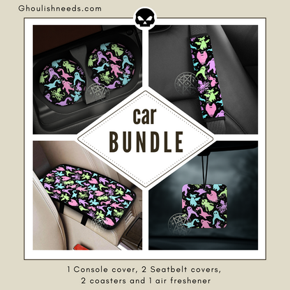 Cryptids Rainbow Car Console Armrest Cover