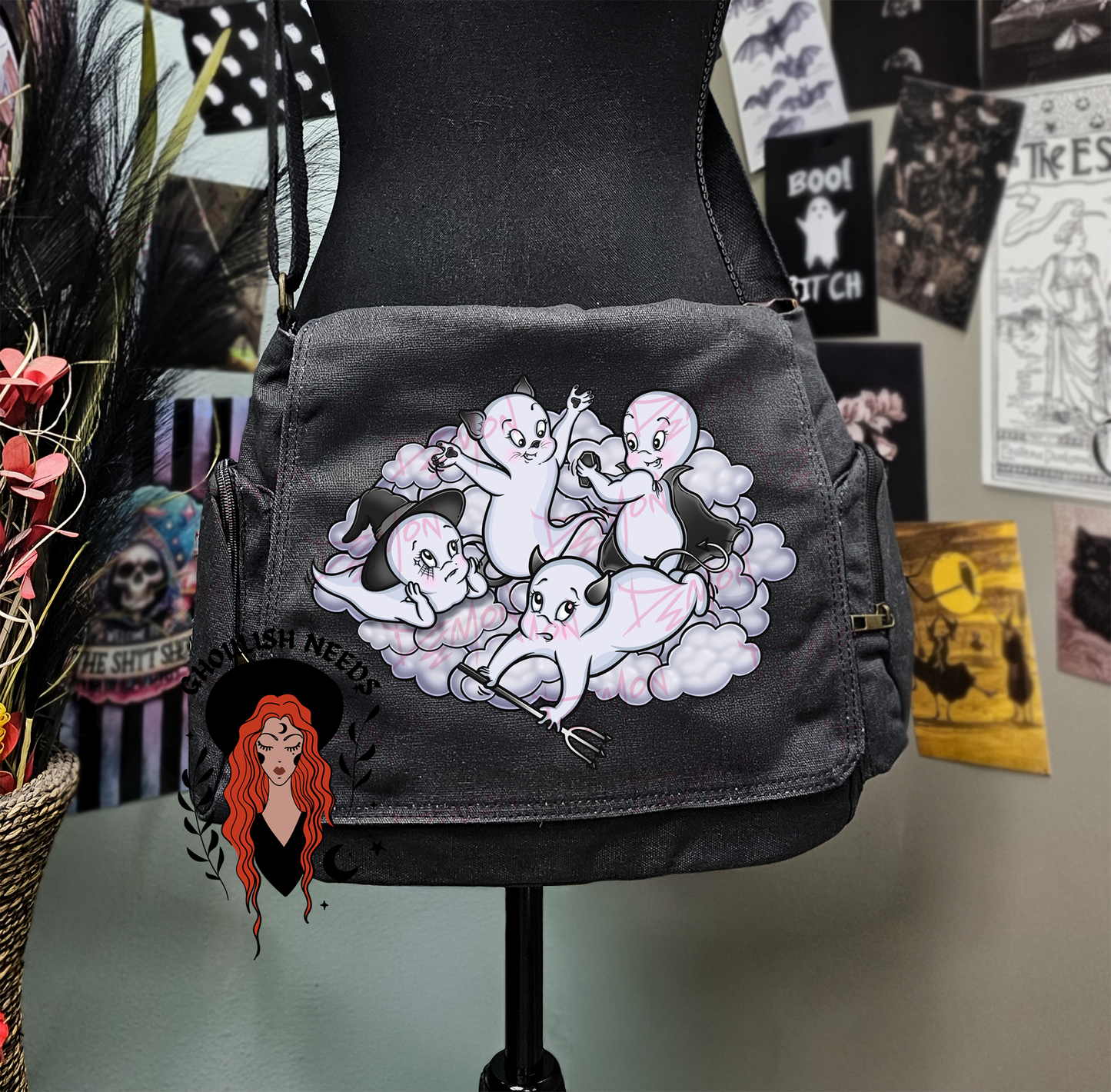 Friendly Ghost Messenger Bag