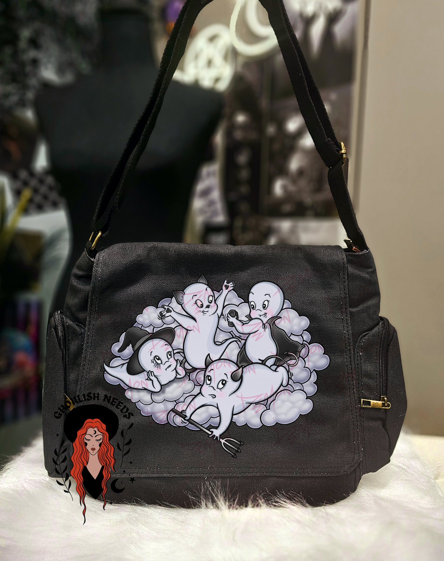 Friendly Ghost Messenger Bag