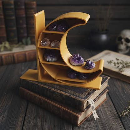 Crescent Moon Bookend - 3D Printed Shelf