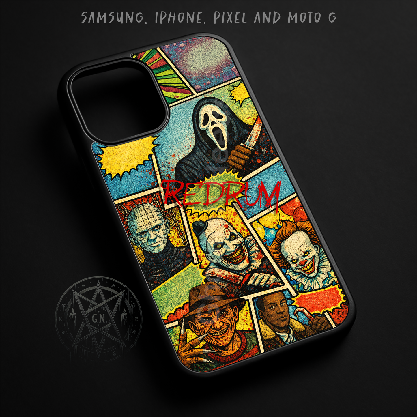 Horror Comic Phone Case - For Samsung, iPhone, Pixel and Moto G