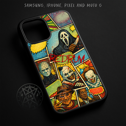 Horror Comic Phone Case - For Samsung, iPhone, Pixel and Moto G