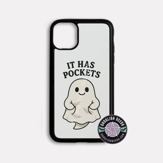It Has Pockets” Cute Ghost Phone Case – iPhone, Samsung, Pixel & Moto G