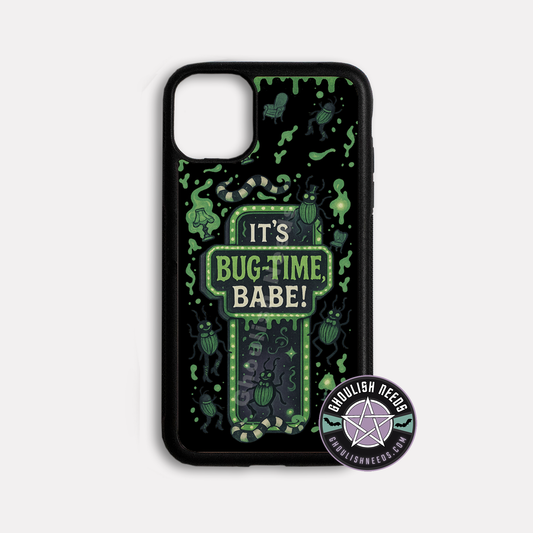“It’s Bug-Time, Babe!” Creepy Cute Bug Motel Phone Case – iPhone, Samsung, Pixel & Moto G
