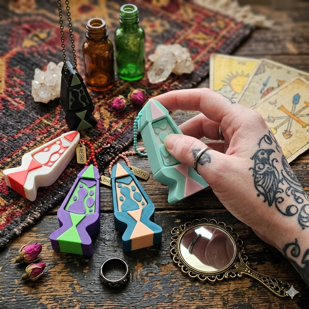 Lava Lamp Clickable Keychains