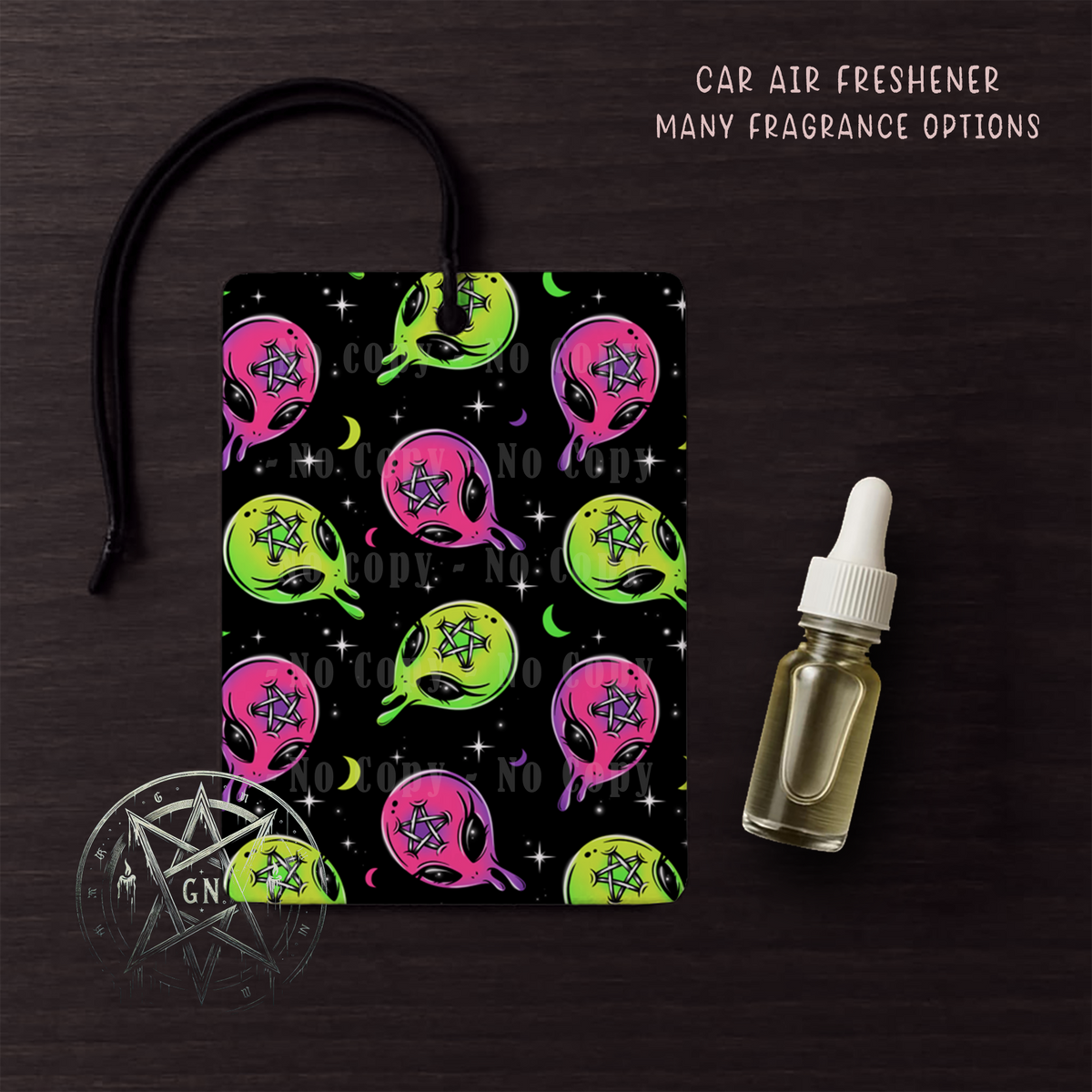 Neon Alien Car Air Freshener