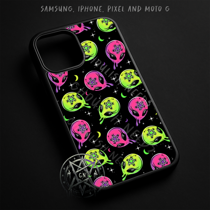 Neon Aliens Phone Case
