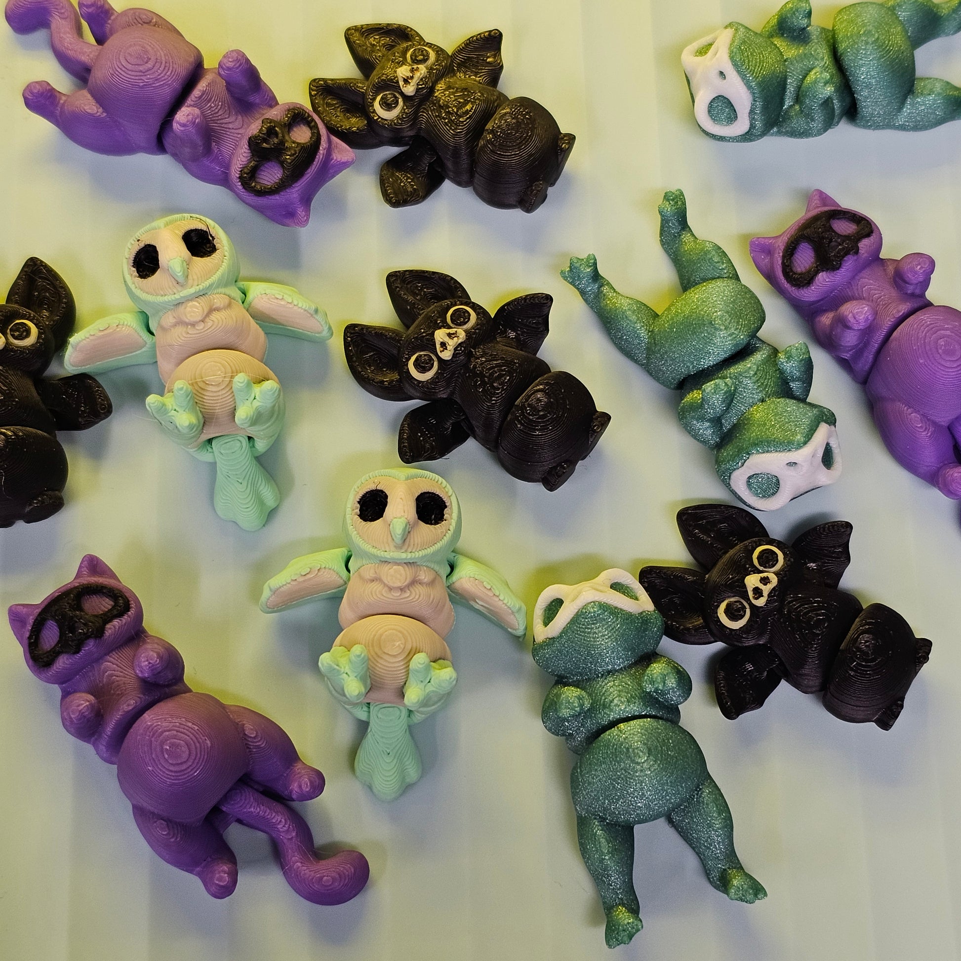 Over view Darklings Pets: Purple Cat, Owl, frog and bat. 