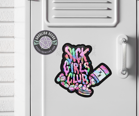 Holographic Sick Girls Club Magnet