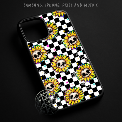 Skull Sunflower Phone Case