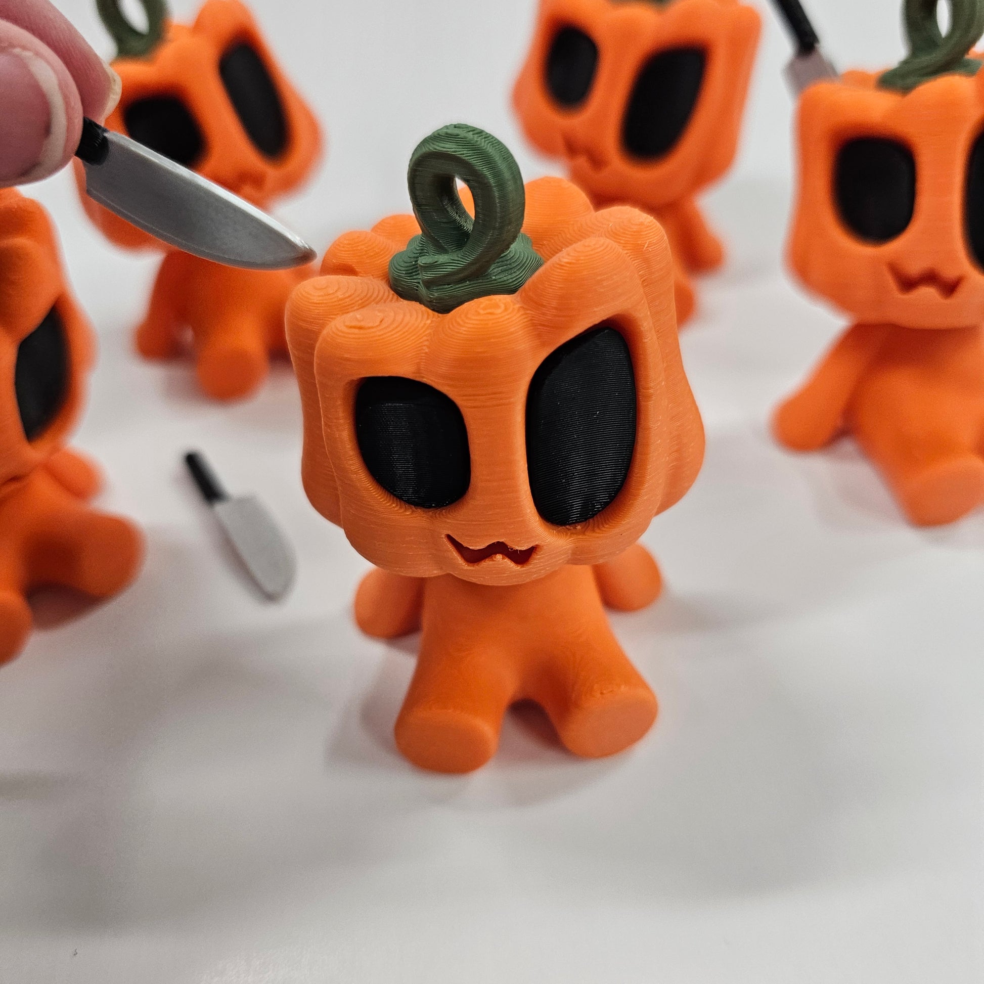 The Pumpkin Boy - 3d printed showing the knife comes out