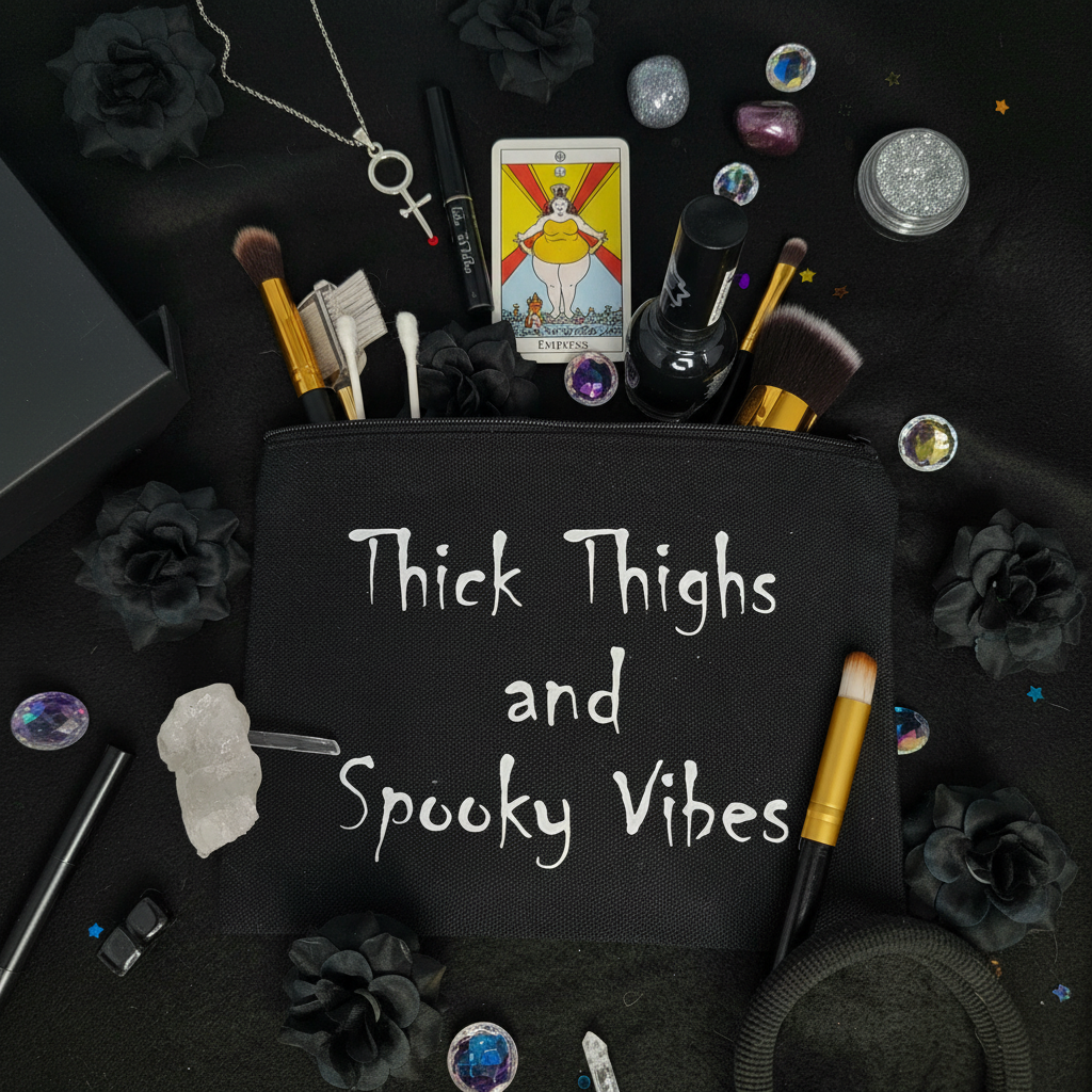 Thick Thighs and Spooky Vibes Makeup Bag
