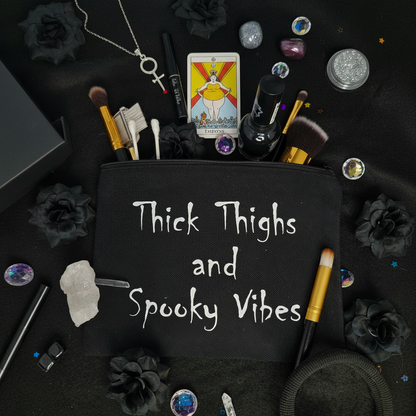 Thick Thighs and Spooky Vibes Makeup Bag