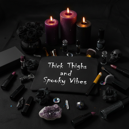 Thick Thighs and Spooky Vibes Makeup Bag