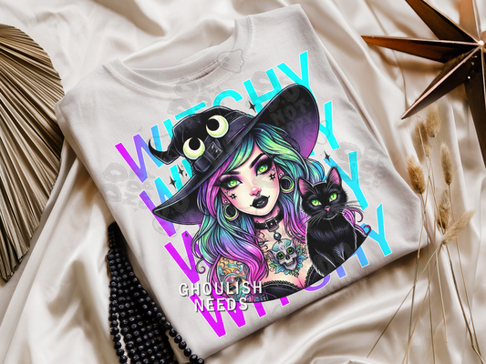 WITCH, White Unisex T-shirt