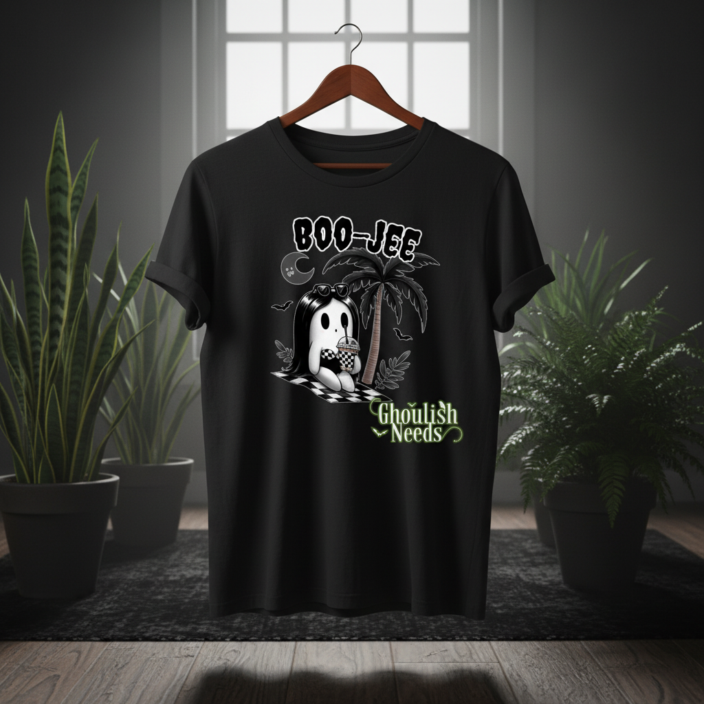 Boo-Jee - Black Hanging Mockup