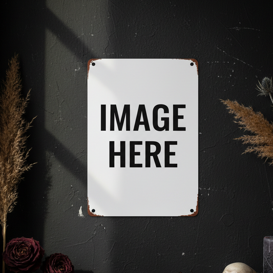 Custom Metal Sign Gothic Boho Mockup