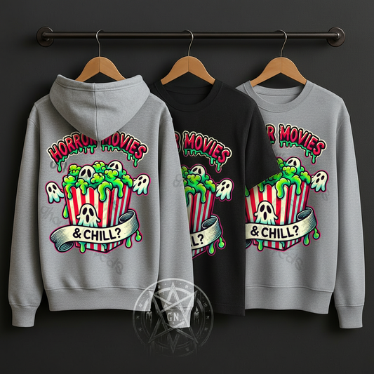 Horror Movies And Chill - Sports Grey Sweatshirt