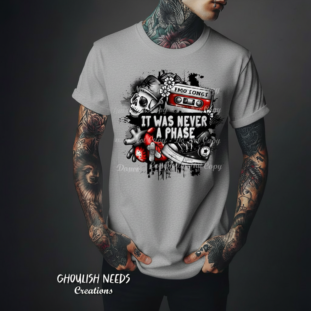 It Was Never a Phase - Sports Grey Textured Mockup