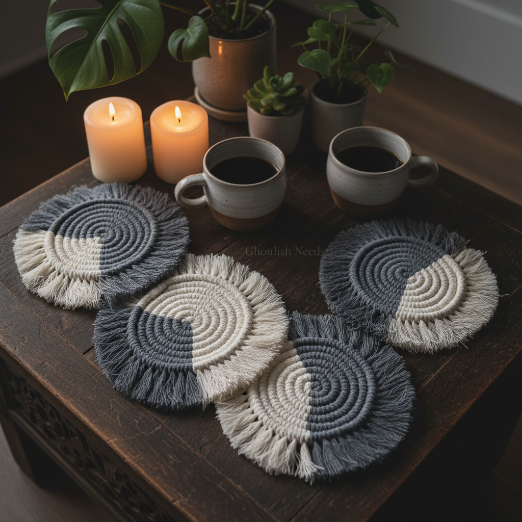 Macrame Spiral coasters