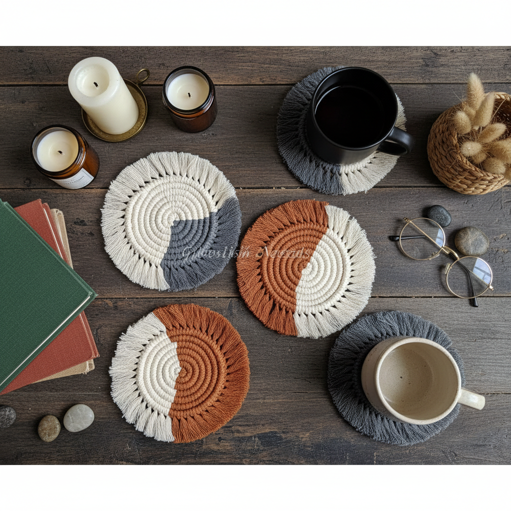 Macrame Spiral coasters