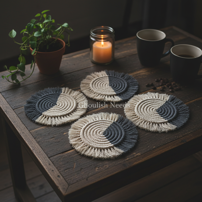 Macrame Spiral coasters