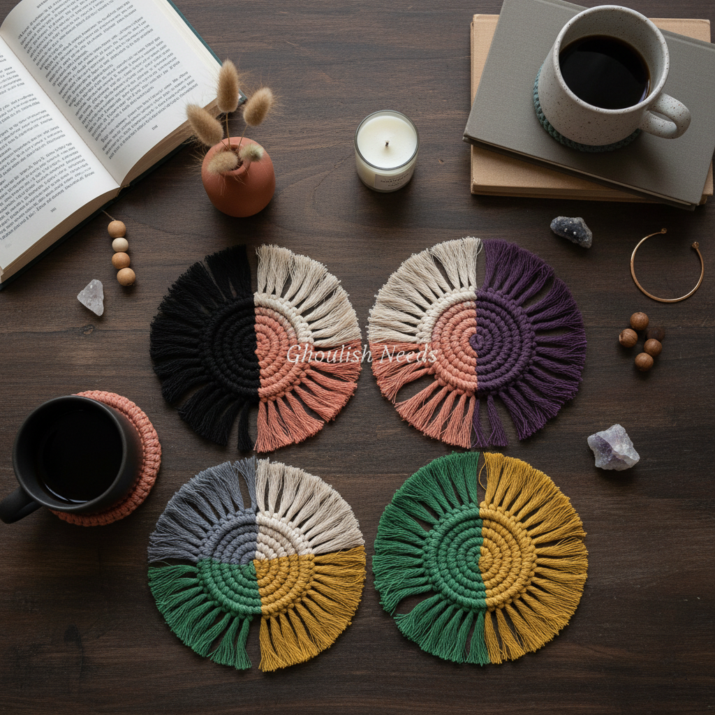 Macrame Spiral coasters