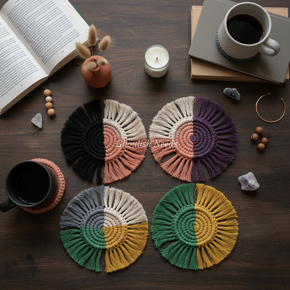 Macrame Spiral coasters