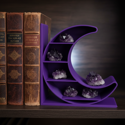 Crescent Moon Bookend - 3D Printed Shelf