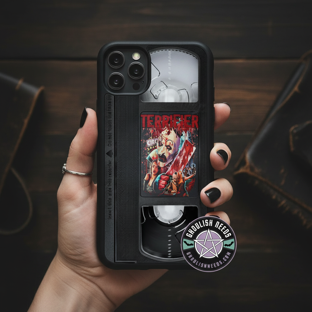 Terrifier VHS Phone Case - Back Facing Hand Hold