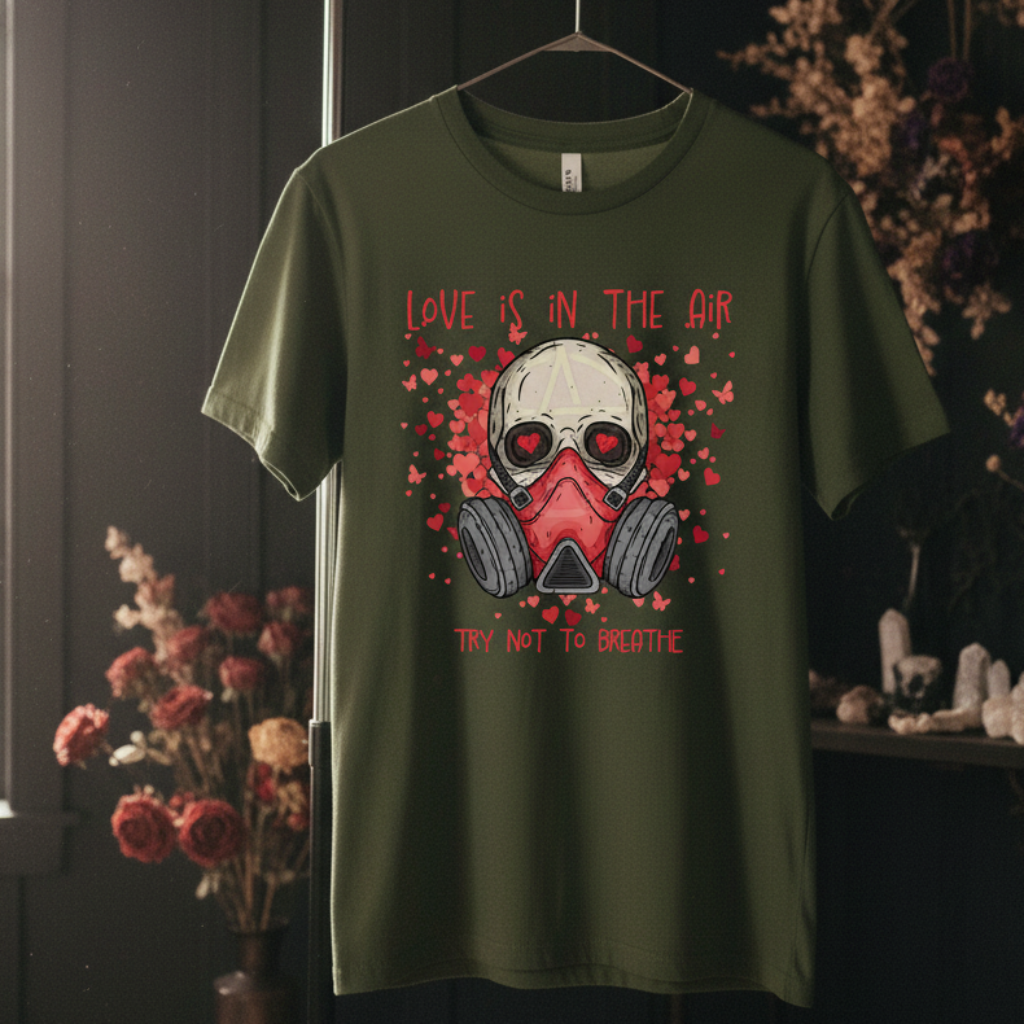 Try Not to Breathe Olive Green Rack Mockup