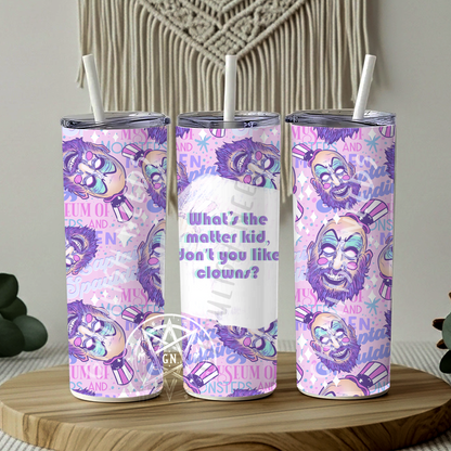 Evil Clown Pastel 20oz Double Insulated Tumbler